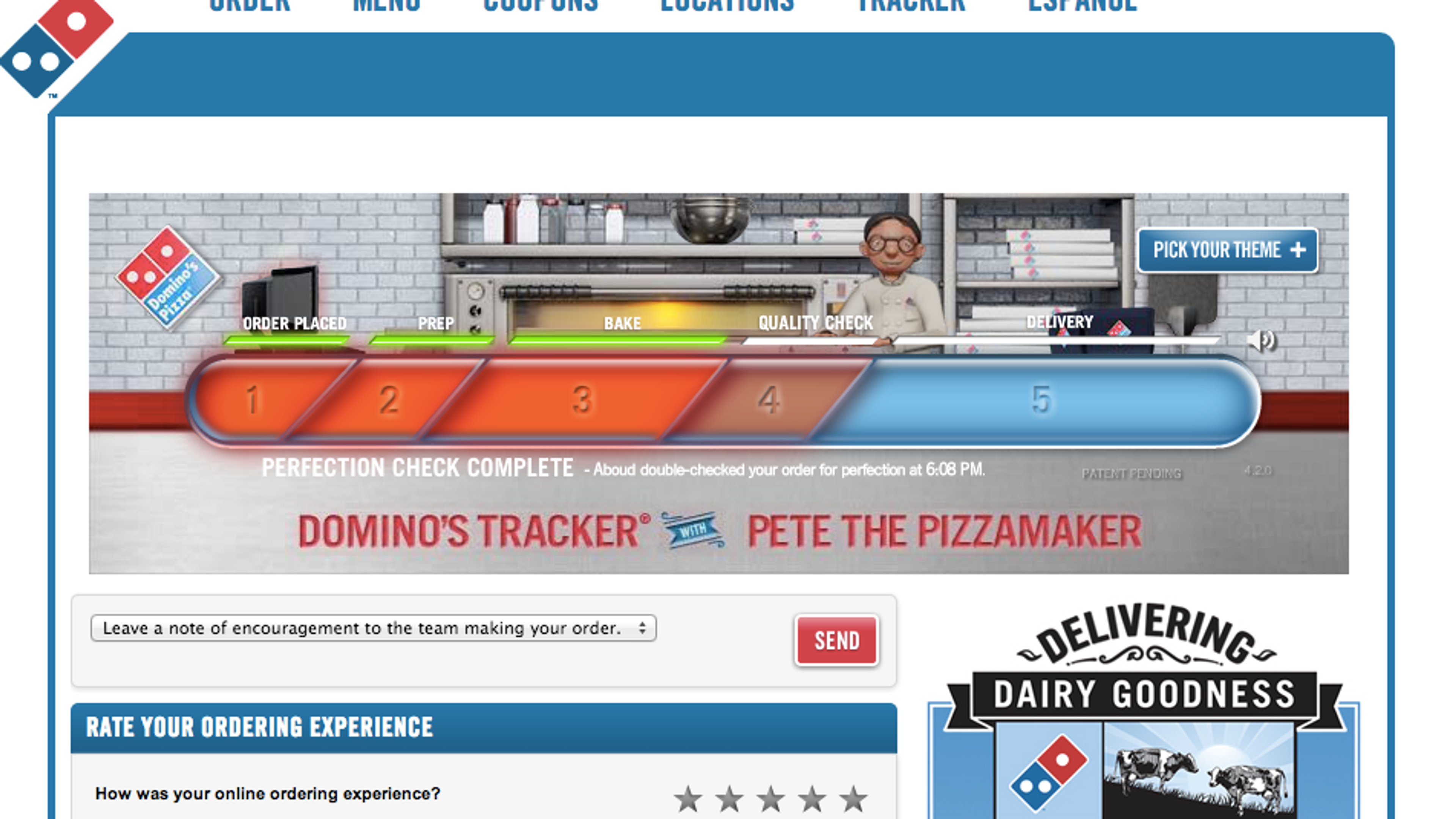 Domino's Pizza Tracker